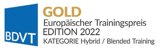 Gold Edition 2022 – Europäischer Trainingspreis, Kategorie Hybrid / Blended Training · BDVT